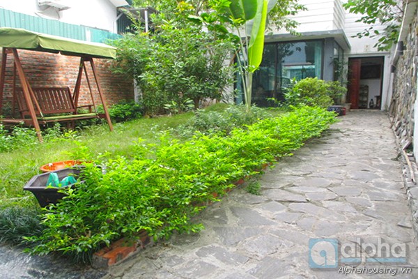 Beautiful garden house for lease in Tay Ho area, Hanoi, fully furnished, two bedrooms