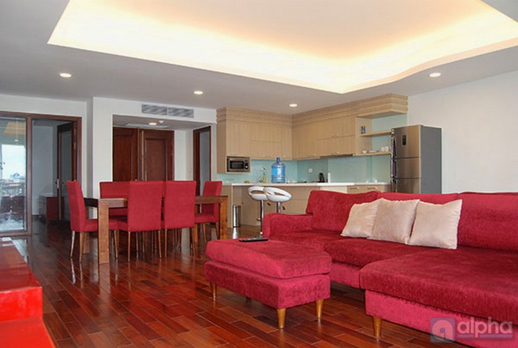 Luxury 2 bedroom apartment for lease on Xuan Dieu Street, West-Lake area, Hanoi