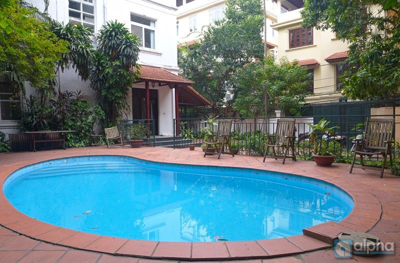 Garden & pool villa for rent in Tay Ho District, Hanoi