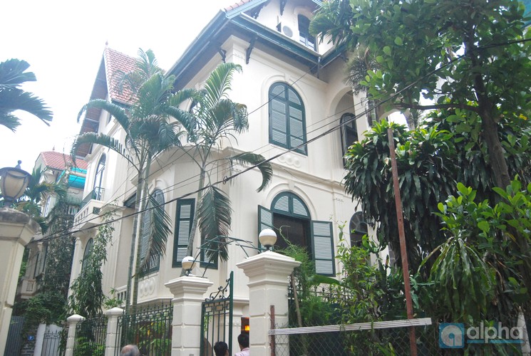 French style villa for rent in Tay Ho, 05 bedrooms, good quality