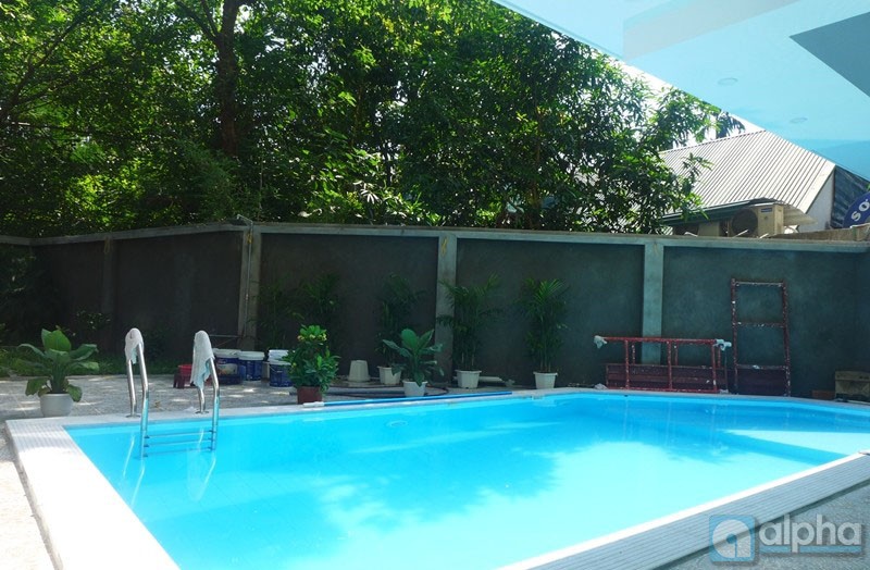 Swimming pool villa for rent in Tay Ho, Ha Noi, brand new