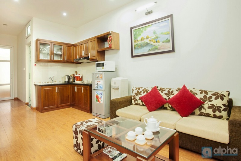 Luxury service apartment for rent on Linh Lang street, near Lotte center Hanoi