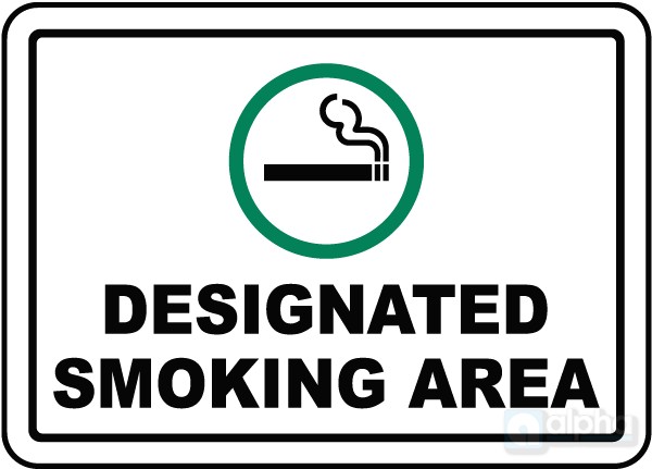Designated Smoking Area Sign J2597, by SafetySign.com