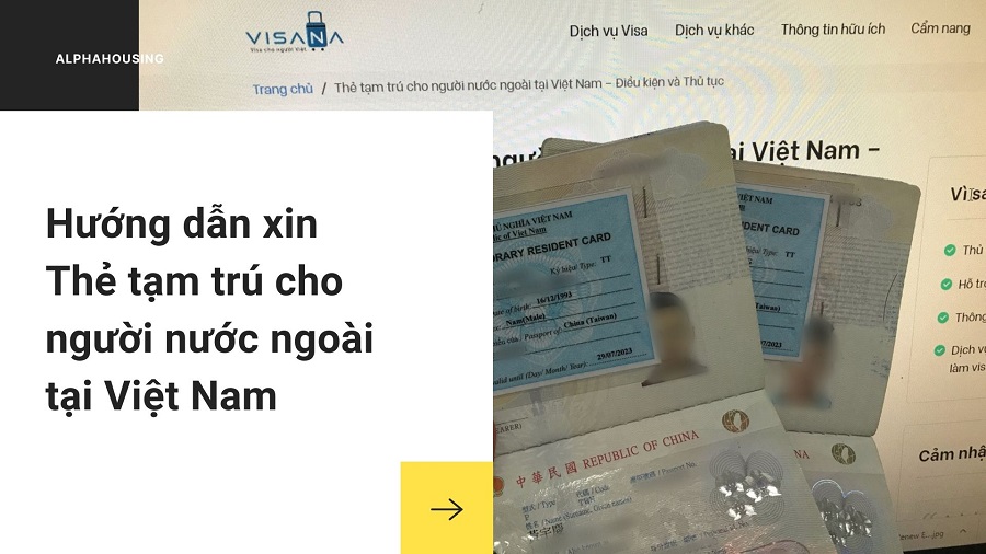 Thủ tục làm thẻ tạm trú cho người nước ngoài tại Việt nam