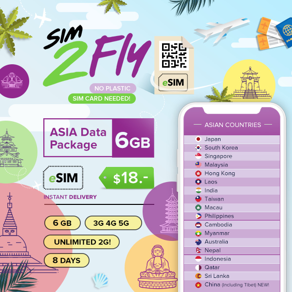 SIM2Fly also offers good price for Thailand eSIM