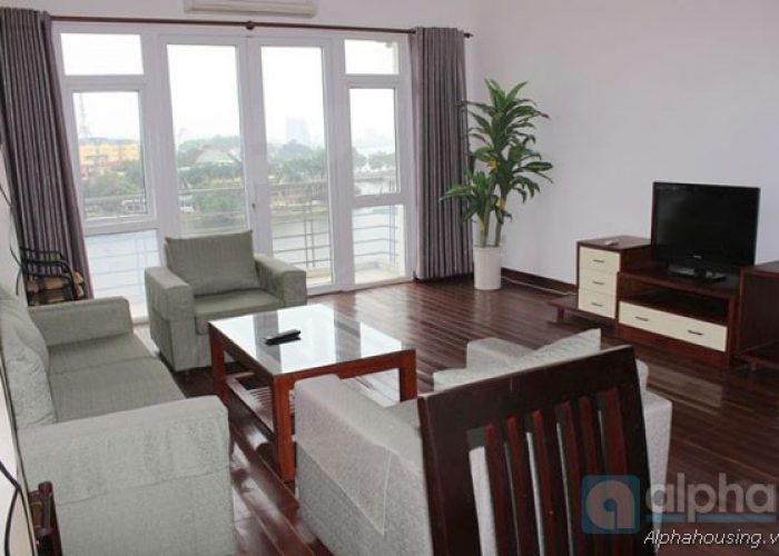 Front Lakeside apartment for rent in Truc Bach area, Hanoi, fully furnished