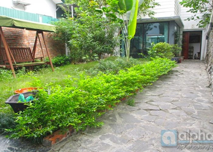 Beautiful garden house for lease in Tay Ho area, Hanoi, fully furnished, two bedrooms