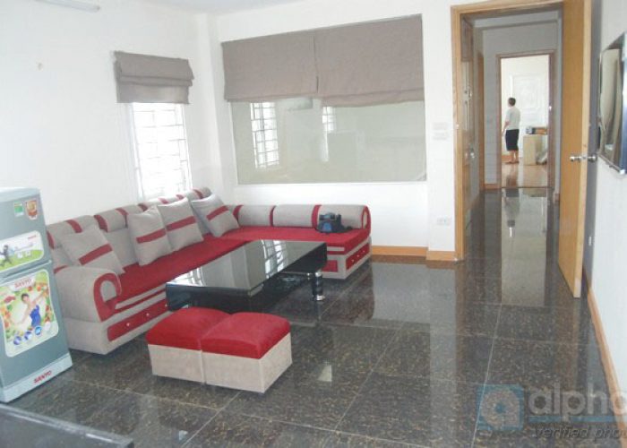 Newly serviced apartment with 2 bedrooms for rent in Cau Giay area, Hanoi