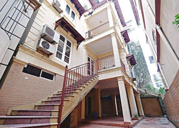 Partly furnished house for rent in Tay Ho street