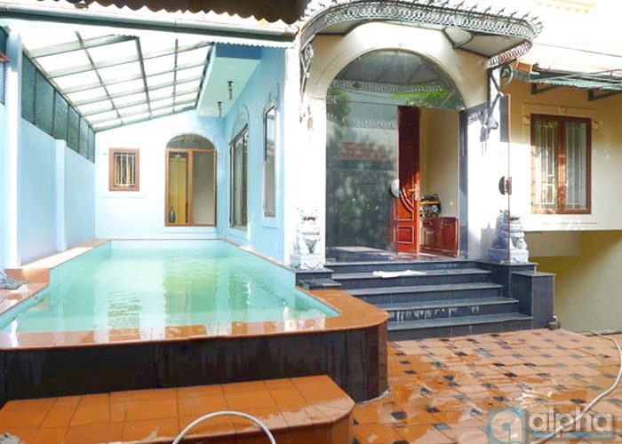 Villa for Rent in Tay Ho, An Duong Vuong, Ha Noi with pool 1200$ Only