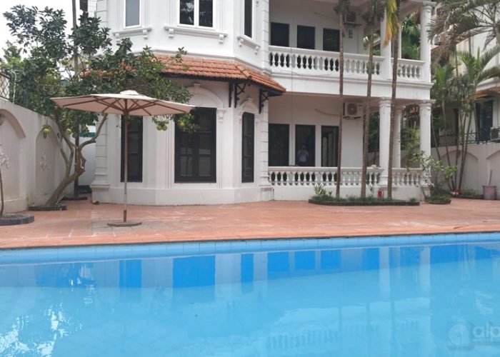 French Villa with 6 bedrooms, 5 bathrooms for lease in To Ngoc Van