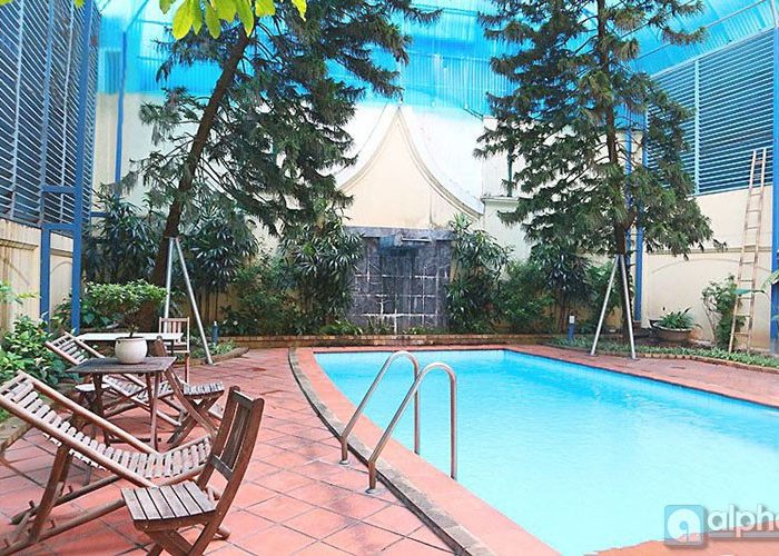 Private Pool and garden Villa to rent in Tay Ho
