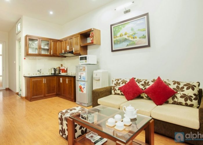 Luxury service apartment for rent on Linh Lang street, near Lotte center Hanoi