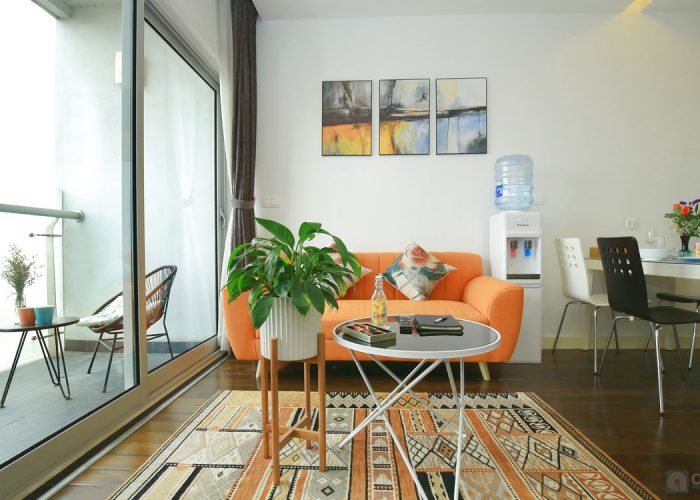 A nice interiors Studio type Apartment to rent at Lancaster Condo, Ba Dinh